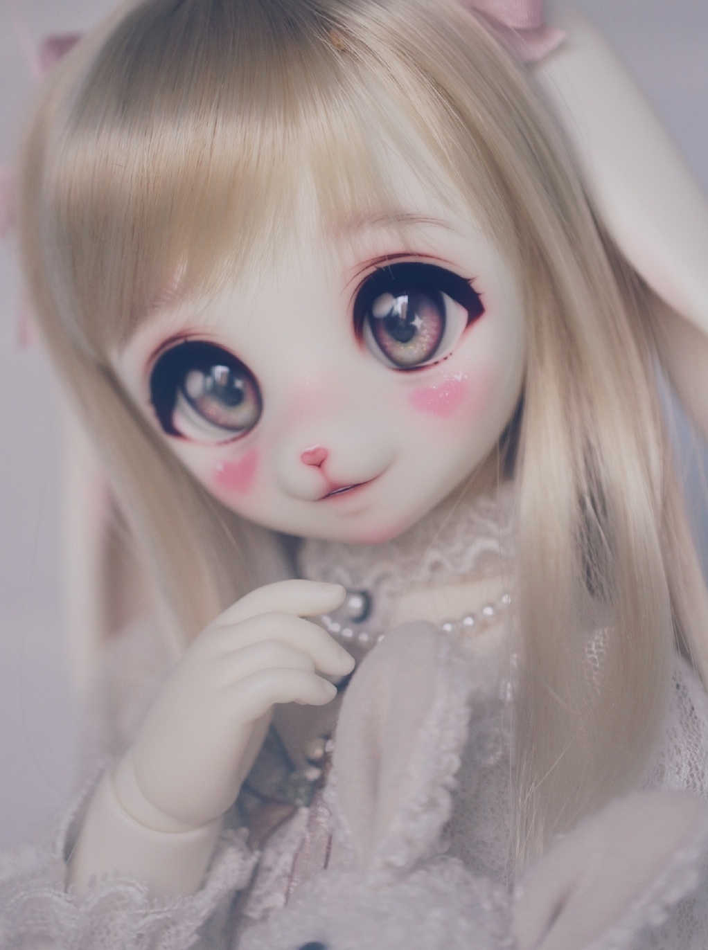 Anime face doll Rabbit girl 1/4 bjd - Click Image to Close